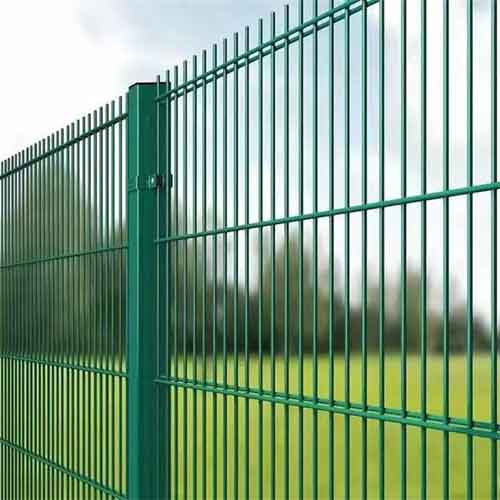 Powder Coated Metal Double Rod Mat Grid Fence 2D Galvanized Twin Bar Wire Welded Mesh 868 Fence